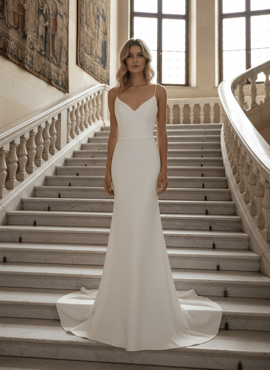 Robe de mariée sirène simple élégante