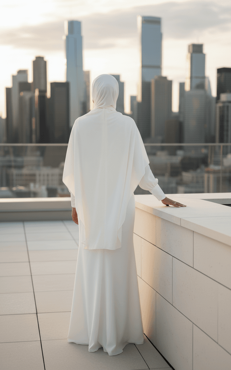 Vue de dos d'une robe hijab moderne élégante