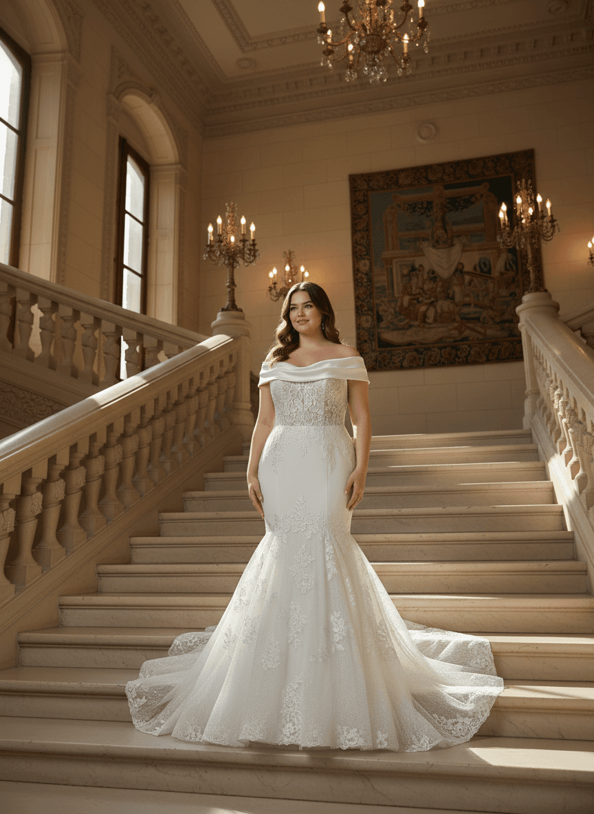 Mariée élégante en robe sirène chic